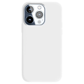 Miniatyrbild 1 av 6: Fodral till iPhone 15 Pro Halvstyv inredning Microfiber Moxie White Vit