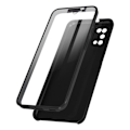 Pikkukuva 1 / 4: Samsung Galaxy A03s kotelo - AVIZAR - Musta kova takaosa - Läpinäkyvä pehmeä etuosa - 360° suoja