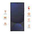 Miniatyrbillede 2 af 3: Premium 2.5D hærdet glas til Galaxy S25 Ultra Privacy Eiger Sort transparent