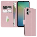 Pikkukuva 1 / 5: Suojakuori Samsung Galaxy A06:lle - AVIZAR - Chesterfield - Lompakko ja videoteline - Vaaleanpunainen Rosa