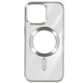 Miniatyrbild 1 av 4: MagSafe Fodral för iPhone 15 Pro Silikonkameraskydd Krom Silver