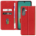 Miniatyrbillede 1 af 5: Etui til Samsung Galaxy A26 Klap Tegnebog og Video Støtte Rød Röd