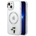 Miniatyrbild 1 av 6: MagSafe Fodral för iPhone 14 Plus Bi-material Förstärkta hörn Karl Lagerfeld Transparent