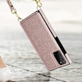 Miniatyrbild 4 av 4: AVIZAR Skyddsfodral till Samsung Galaxy S20 - Rose Gold - Multifunktion med snodd Rose guld
