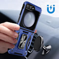 Miniatyrbillede 3 af 5: Ringetui til Samsung Galaxy Z Flip 5 Shockproof ArmoRing Bump Series Midnight Blue Blå