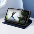 Pikkukuva 3 / 5: Kotelo Samsung J6 Plus -lompakolle ja videotelineelle Midnight Blue Blå