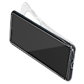 Miniatyrbild 4 av 5: Skyddsfodral - AVIZAR - Motorola Edge 30 Pro - Mjuk silikon - 9H härdat glas - Transparent Vit