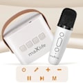 Miniatyrbild 4 av 6: Bluetooth-högtalare med mikrofon Bärbar 5 timmars batteritid Maxlife Vit Vit
