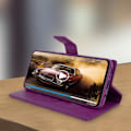 Miniatyrbillede 4 af 4: Taske til Samsung Galaxy A70 - AVIZAR - Plånboksetui - Øko-læder - Video støtte - Lomme til kort lilla Lila
