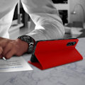 Miniatyrbillede 3 af 4: Étui Folio - AVIZAR - Sony Xperia 5 - Ægte Læder - Videostøtte - Rød Röd