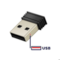 Pikkukuva 5 / 5: Bluetooth-langaton hiiri ja USB 2.4G -dongle, kompakti ladattava wiwu musta