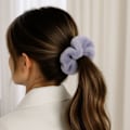 Pikkukuva 3 / 3: Hellä Minky Fluffy Hiusten Chouchou Pelucheux Laventeli Violetti Lila