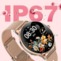 Miniatyrbillede 3 af 6: Dameforbundet ur med elegant rustfrit stål mesh armbånd Forever Rose Champagne Rosa