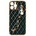 Miniatyrbillede 1 af 5: Geometrisk iPhone 12 Pro-cover - AVIZAR - Grøn - Hård - Geometrisk mønster med metallisk effekt Grön