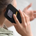 Miniatyrbillede 3 af 5: iPhone 14 Pro Max beskyttelsescover - AVIZAR - Blød silikone - Sort - Integreret kortholder Svart