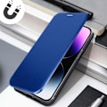 Miniatyrbillede 4 af 5: iPhone 14 Pro Cover - AVIZAR - Satin Finish - Kortholder Flap - Midnatsblå midnattsblå