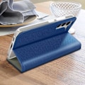 Miniatyrbild 3 av 4: Housse Folio - Smart - Samsung Galaxy S23 Plus - Syntetisk läder - Blå - Magnetiskt lock Blå