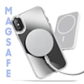 Pikkukuva 3 / 6: MagSafe-kuori iPhone XS:lle ja X:lle, kirkas tausta, hopea väri Grå