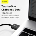 Miniatyrbillede 4 af 6: BASEUS 1m hurtigoplade data kabel 2.4A kompatibel med iPhone, sort