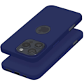Pikkukuva 2 / 5: Kotelo iPhone 16 Prolle - AVIZAR - Soft Touch Matte joustava silikoni - Midnight Blue - Vahvistettu suoja Blå