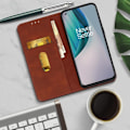 Miniatyrbild 3 av 4: Housse - AVIZAR - OnePlus Nord N10 5G - Kortfodral - Videostöd Funktion - Brun kastanj