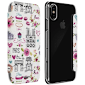Miniatyrbillede 2 af 6: Etui iPhone X / XS Folio Tegnebog Akashi Paris mon amour Svart