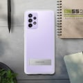 Miniatyrbillede 4 af 4: Coque - Original - Galaxy A72 - Transparent Hvid - Sammenklappelig Stativ - Stiv Klar vit