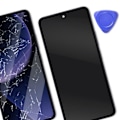 Miniatyrbillede 4 af 4: Komplet LCD-skærm til Xiaomi 13T - RELIFE - Sort - Touchscreen - Formonteret chassis - Tempered glas Svart