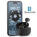 Miniatyrbillede 3 af 5: Trådløse Bluetooth-hovedtelefoner med mikrofon og berøringskontroller Akashi Sort Svart