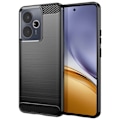 Pikkukuva 5 / 5: Coque pour Realme 14T Silicone Design Carbone Brossé Noir