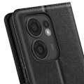 Pikkukuva 3 / 5: Oppo Reno 13 F / 13 FS Lompakkokotelo ja Videotuki Musta Svart