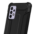 Miniatyrbillede 4 af 4: Beskyttelsescover - Defender II - Samsung Galaxy A52/A52s - Stødabsorberende - Reliefdesign - Sort Svart