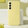 Miniatyrbild 3 av 6: Fodral till Samsung Galaxy S23 FE Halvstyv Soft-touch Fast Cover Gul Gul