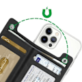 Miniatyrbillede 4 af 4: Kortholder - 4SMARTS - MagSafe - RFID-beskyttelse - Magnetisk fastgørelse - Sort Svart