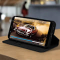 Miniatyrbillede 3 af 4: Etui til Samsung Galaxy A6 - Folio cover - Øko-læder - Sort - Stativfunktion - Kortholder Svart