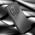 Miniatyrbillede 4 af 5: Carbone cover til Honor Magic 7 Pro vævet læder silikone kant sort Svart