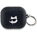 Miniatyrbillede 1 af 3: Etui rigide til AirPods 3 - Karl Lagerfeld - Monogram Choupette - Eco-læder - Sort - Unisex Svart