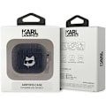 Miniatyrbillede 3 af 3: Etui rigide til AirPods 3 - Karl Lagerfeld - Monogram Choupette - Eco-læder - Sort - Unisex Svart