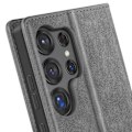 Miniatyrbillede 3 af 5: Etui til Samsung S25 Ultra Klap Pung og Video Støtte Grå Grå