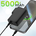 Pikkukuva 3 / 5: Matkakäyttöön suunniteltu 25W Latauslaite, jossa on integroitu 5000mAh Akku, Kompakti Belkin Musta Svart