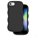 Miniatyrbild 3 av 5: Mobilskal för iPhone 7, 8, SE 2020 och SE 2022 Silikon Stötabsorberande Svart Svart
