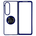 Miniatyrbild 1 av 5: Coque för Galaxy Z Fold 4 - AVIZAR - Bi-material - Metallring - Videostöd - Blå