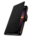 Miniatyrbillede 2 af 4: Hoes - Sony - Xperia 10 II - Ægte Læder - 2 Kortlommer - Video Støttefunktion Svart