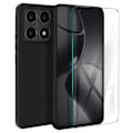 Miniatyrbillede 1 af 6: Coque til Xiaomi 14T Silikone Soft Touch og 3mk Tempereret Glas Sort Svart