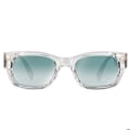 Miniatyrbillede 2 af 6: Rektangulære Solbriller CV3168 Gradient Linser UV400 Transparent Vit