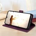 Miniatyrbillede 3 af 5: Samsung Galaxy A13 etui - AVIZAR - Video Stand Wallet Cover - Lilla - Stiv - Syntetisk - Voksen Lila