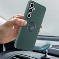 Pikkukuva 4 / 5: Samsung Galaxy S24 FE Kumisuojus Taustatuki Silikoni Taipuisasti Vihreä Grön