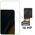 Miniatyrbillede 3 af 4: Frontkamera til Xiaomi Poco X6 Pro 16MP Selfie Sensor Sort