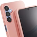 Miniatyrbild 3 av 5: Halvstyvt sladdfodral till Samsung Galaxy A15 - AVIZAR - Pulverrosa - Stel - Syntet - Smidig Rosa