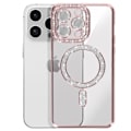 Miniatyrbillede 2 af 6: Coque Diamant til iPhone 14 Pro MagSafe Kontur Strass Rosa Rosa